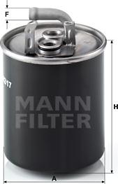 Mann-Filter WK 842/17 - Топливный фильтр autospares.lv