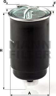 Mann-Filter WK 842/3 - Топливный фильтр autospares.lv