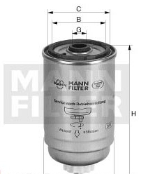 Mann-Filter WK 842/2 (10) - Топливный фильтр autospares.lv