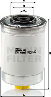 Mann-Filter WK 850/2 - Топливный фильтр autospares.lv