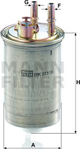 Mann-Filter WK 853/18 - Топливный фильтр autospares.lv