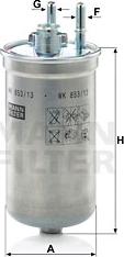 Mann-Filter WK 853/13 - Топливный фильтр autospares.lv