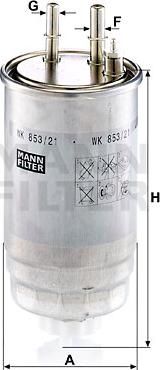 Mann-Filter WK 853/21 - Топливный фильтр autospares.lv