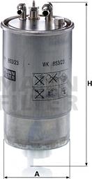 Mann-Filter WK 853/23 - Топливный фильтр autospares.lv