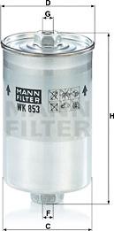 Mann-Filter WK 853 - Топливный фильтр autospares.lv