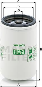 Mann-Filter WK 8003 x - Топливный фильтр autospares.lv