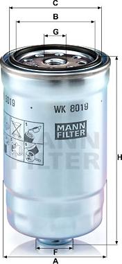 Mann-Filter WK 8019 - Топливный фильтр autospares.lv