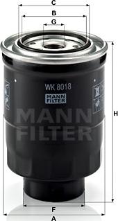 Mann-Filter WK 8018 x - Топливный фильтр autospares.lv