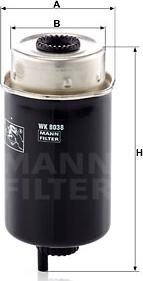 Mann-Filter WK 8038 - Топливный фильтр autospares.lv