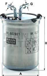 Mann-Filter WK 8029/1 - Топливный фильтр autospares.lv