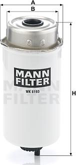 Mann-Filter WK 8193 - Топливный фильтр autospares.lv