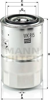 Mann-Filter WK 815 x - Топливный фильтр autospares.lv