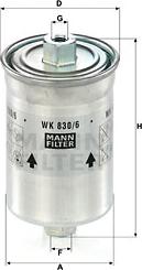 Mann-Filter WK 830/6 x - Топливный фильтр autospares.lv
