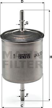 Mann-Filter WK 832/2 - Топливный фильтр autospares.lv