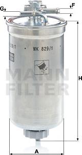 Mann-Filter WK 829/1 x - Топливный фильтр autospares.lv