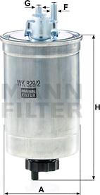Mann-Filter WK 829/2 - Топливный фильтр autospares.lv
