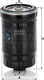 Mann-Filter WK 820/5 - Топливный фильтр autospares.lv