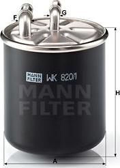 Mann-Filter WK 820/1 - Топливный фильтр autospares.lv