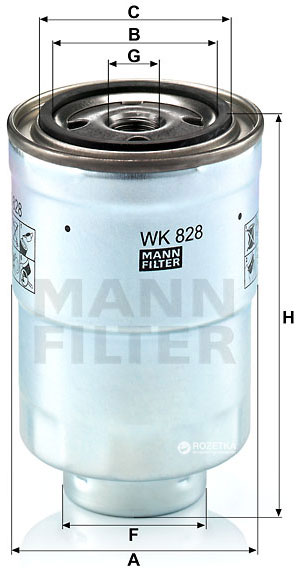 Mann-Filter WK 828 - Топливный фильтр autospares.lv