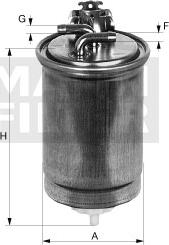 Mann-Filter WK 823/3 - Топливный фильтр autospares.lv