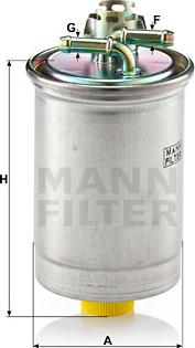 Mann-Filter WK 823 - Топливный фильтр autospares.lv