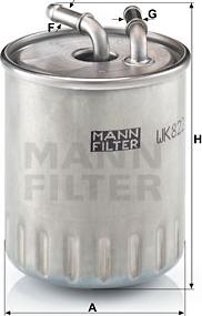 Mann-Filter WK 822/3 - Топливный фильтр autospares.lv