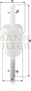 Mann-Filter WK 31/4 (10) - Топливный фильтр autospares.lv