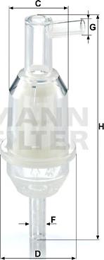 Mann-Filter WK 31/5 - Топливный фильтр autospares.lv