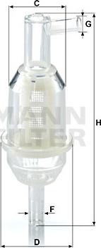 Mann-Filter WK 31/11 (10) - Топливный фильтр autospares.lv