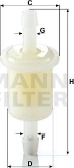 Mann-Filter WK 21 (10) - Топливный фильтр autospares.lv