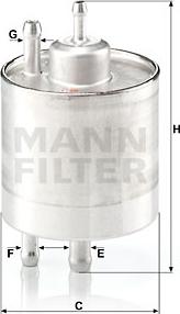 Mann-Filter WK 711/1 - Топливный фильтр autospares.lv
