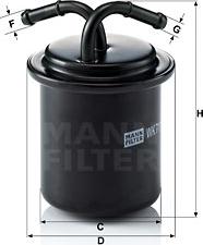 Mann-Filter WK 711 - Топливный фильтр autospares.lv