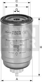 Mann-Filter WK 845/5 - Топливный фильтр autospares.lv