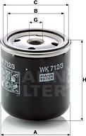 Mann-Filter WK 712/3 - Топливный фильтр autospares.lv