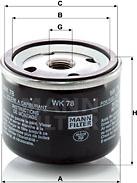 Mann-Filter WK 78 - Топливный фильтр autospares.lv