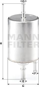 Mann-Filter WK 720/4 - Топливный фильтр autospares.lv