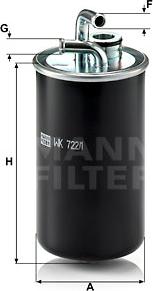 Mann-Filter WK 722/1 - Топливный фильтр autospares.lv