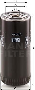 Mann-Filter WP 962/3 x - Топливный фильтр autospares.lv