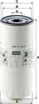 Mann-Filter WP 11 102/3 - Масляный фильтр autospares.lv