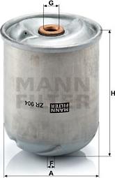 Mann-Filter ZR 904 x - Масляный фильтр autospares.lv