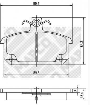 Mapco 6903 - Тормозные колодки, дисковые, комплект autospares.lv