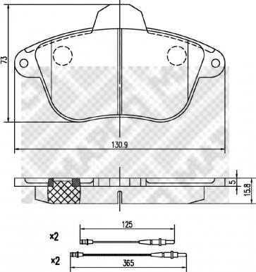 Mapco 6902 - Тормозные колодки, дисковые, комплект autospares.lv