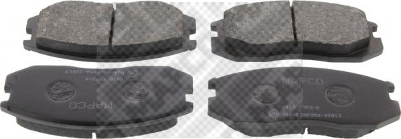 Mapco 6410 - Тормозные колодки, дисковые, комплект autospares.lv