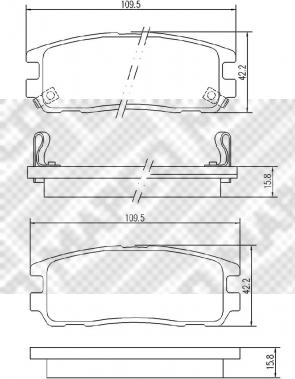 Mapco 6683 - Тормозные колодки, дисковые, комплект autospares.lv