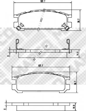 Mapco 6897 - Тормозные колодки, дисковые, комплект autospares.lv