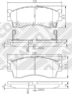 Mapco 6807 - Тормозные колодки, дисковые, комплект autospares.lv