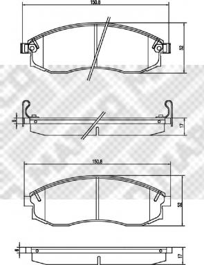 Mapco 6889 - Тормозные колодки, дисковые, комплект autospares.lv