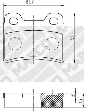 Mapco 6880 - Тормозные колодки, дисковые, комплект autospares.lv