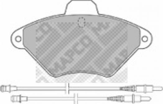 Mapco 6397 - Тормозные колодки, дисковые, комплект autospares.lv