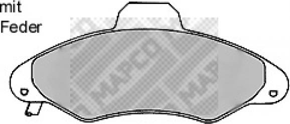 Mapco 6388/1 - Тормозные колодки, дисковые, комплект autospares.lv